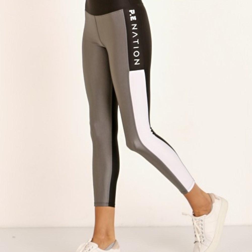 P.E Nation side runner legging pewter